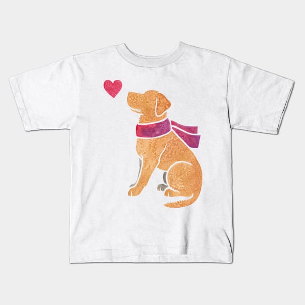 Watercolour Labrador Kids T-Shirt by animalartbyjess